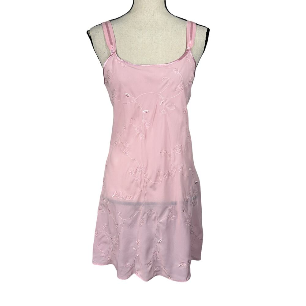 Morgan Taylor Intimate Small Nightgown Floral Spaghetti Strap Semi-Sheer Nightie